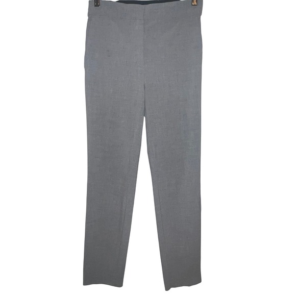 Zara Pants - Zara Womens Gray Tailored Straight Leg Pants Elastic Waist Side Slit Size Small